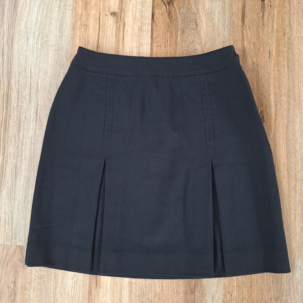 Jones NY Womens Black A-line Wool Skirt Size 10 Career Office Workwear Classic